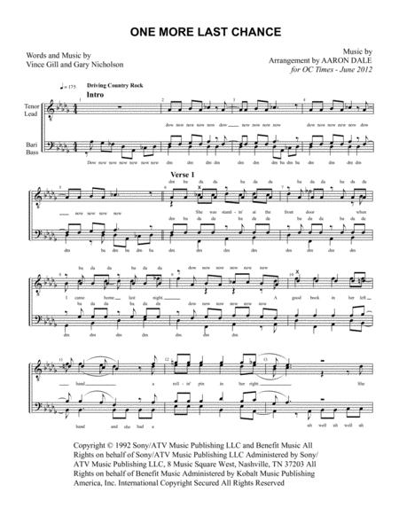 One More Last Chance Sheet Music