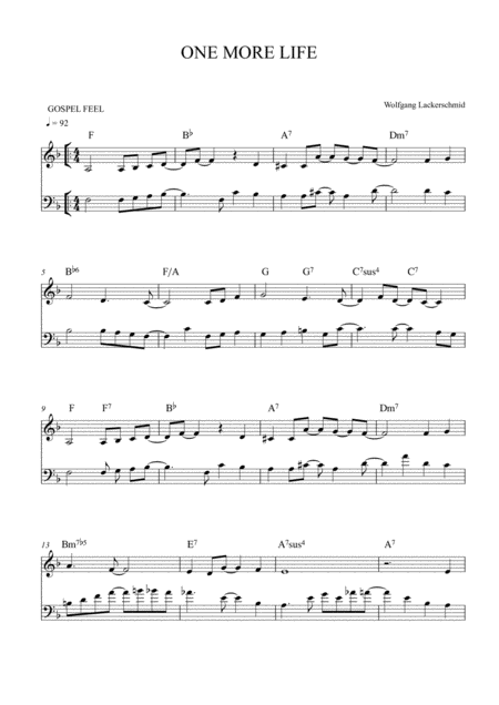 One More Life Lead Bass Sheet Music