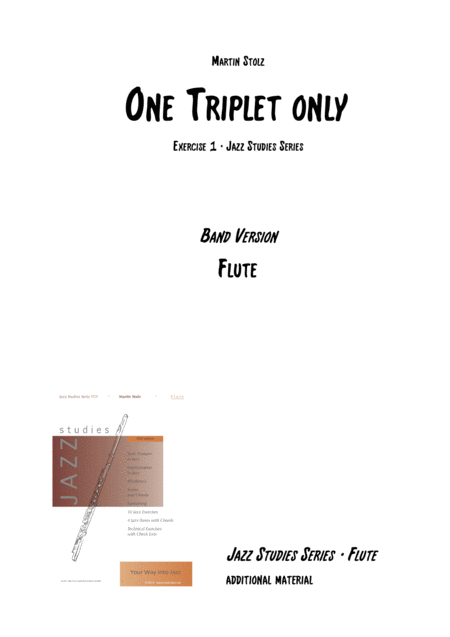 Free Sheet Music One Triplet Only Arranged For Flute And Band