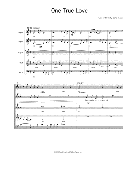 One True Love Sheet Music