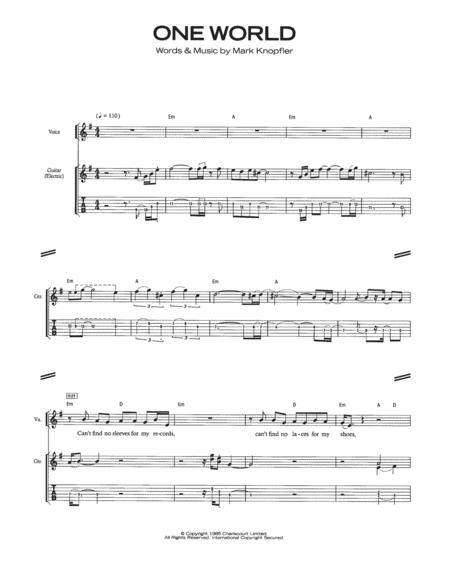 One World Sheet Music