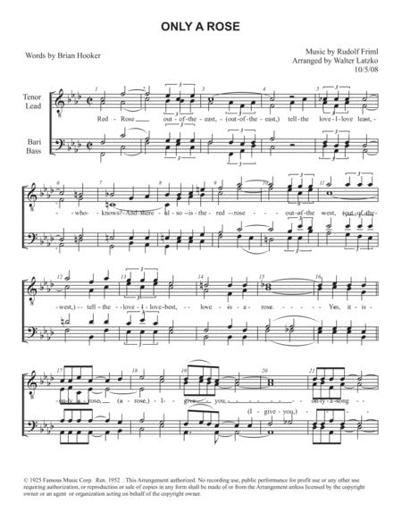 Only A Rose Sheet Music