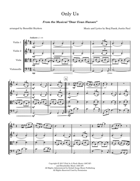 Only Us Sheet Music