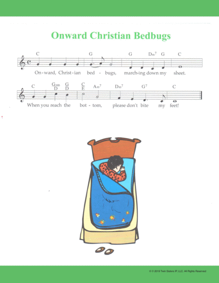 Free Sheet Music Onward Christian Bedbugs