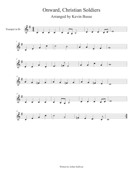 Onward Christian Soldiers Trumpet Sheet Music