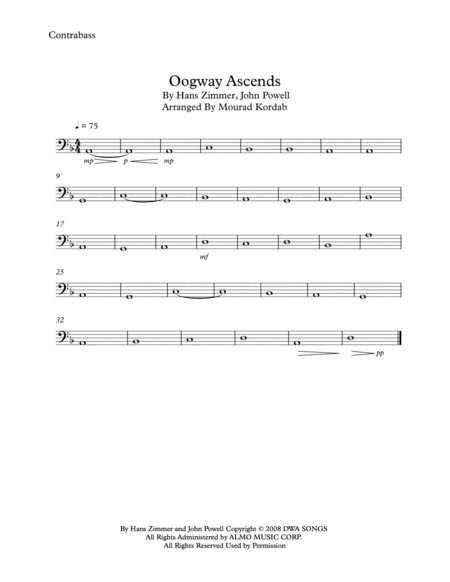 Free Sheet Music Oogway Ascends For String Quintet From Kung Fu Panda