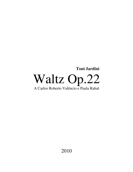 Free Sheet Music Op 22 Waltz Allegro Ma Non Troppo