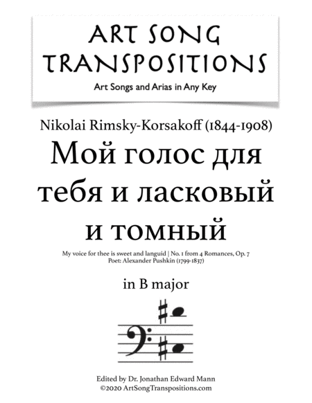 Free Sheet Music Op 7 No 1 Transposed To B Major Bass Clef