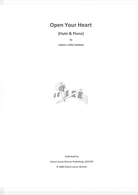 Open Your Heart Flute Piano Sheet Music