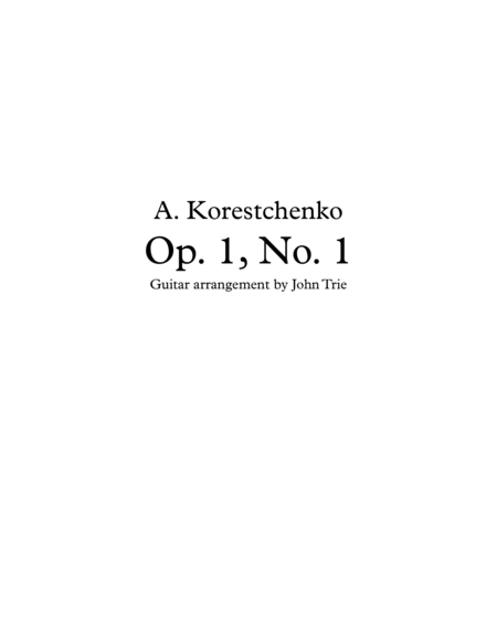 Opus 1 No 1 Sheet Music