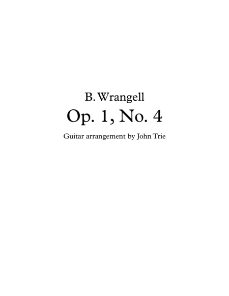 Free Sheet Music Opus 1 No 4 Tab