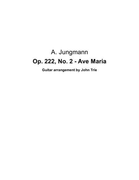 Free Sheet Music Opus 222 No 2 Ave Maria