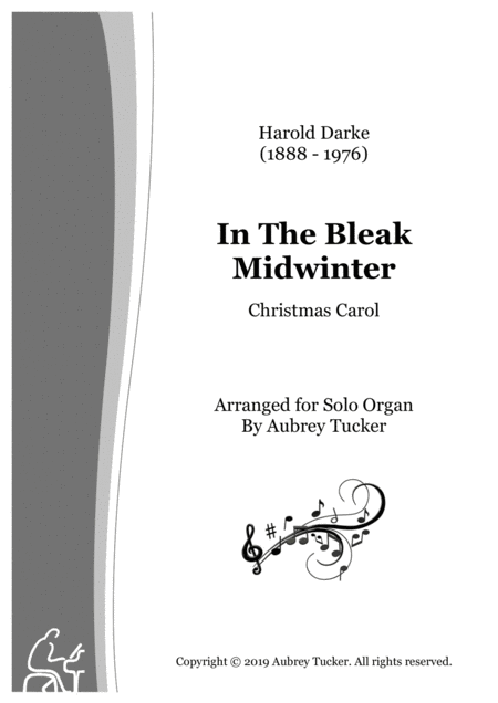 Organ In The Bleak Midwinter Christmas Carol Harold Darke Sheet Music