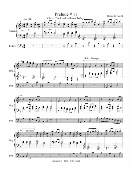 Organ Prelude 11 Sheet Music