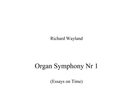 Free Sheet Music Organ Symphony Nr 1 Essays On Time