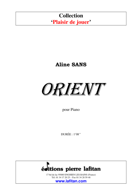 Free Sheet Music Orient
