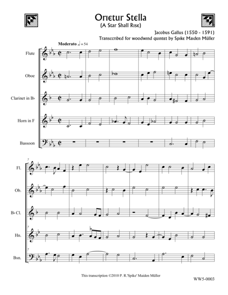 Free Sheet Music Orietur Stella