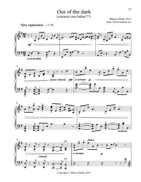 Out Of The Dark Sheet Music