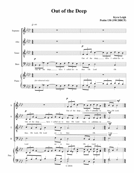 Free Sheet Music Out Of The Deep