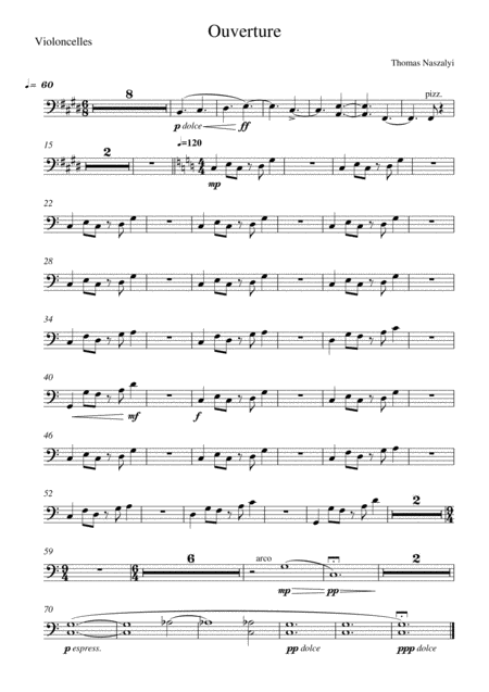 Ouverture Cello Part Sheet Music