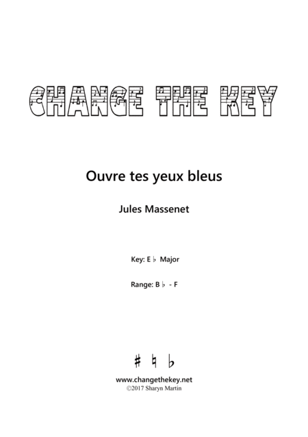 Ouvre Tes Yeux Bleus Eb Major Sheet Music