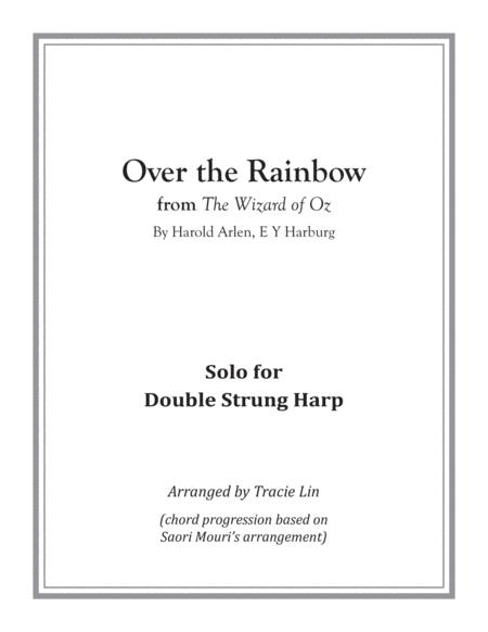 Over The Rainbow From The Wizard Of Oz Double Strung Harp Solo Sheet Music