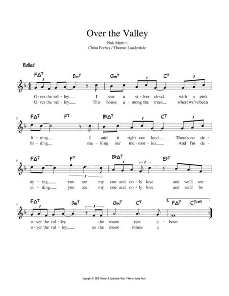 Over The Valley F Sheet Music