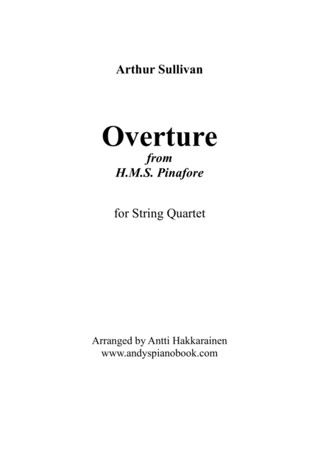 Free Sheet Music Overture From H Ms Pinafore String Quartet