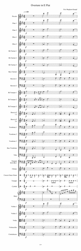 Overture In E Flat Sheet Music