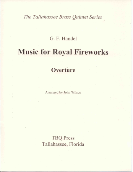 Overture To Music For Royal Fireworks Sheet Music