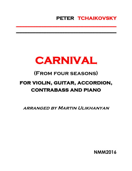 Free Sheet Music P Tchaikovsky Carnival