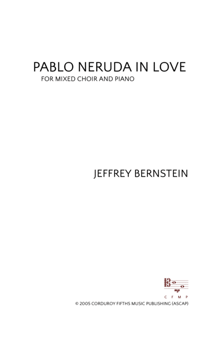 Pablo Neruda In Love Sheet Music