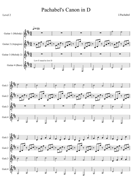 Free Sheet Music Pachabels Cannon In D