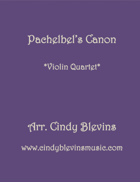 Free Sheet Music Pachelbels Canon For Violin Quartet