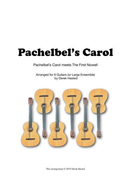 Pachelbels Carol Easy Guitar Sextet Sheet Music