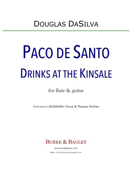 Paco De Santo Drinks At The Kinsale Sheet Music