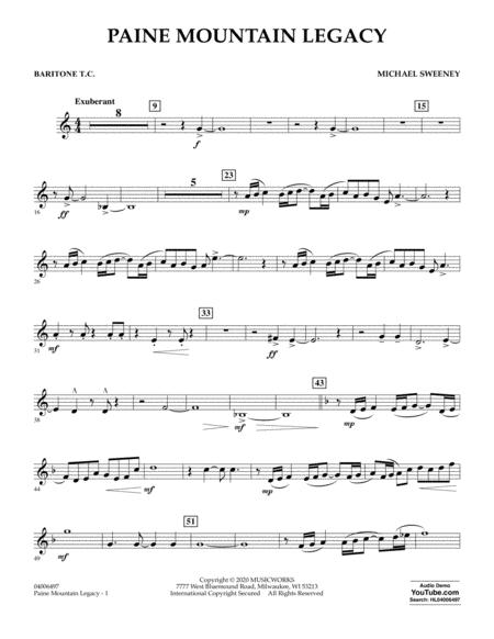 Free Sheet Music Paine Mountain Legacy Baritonet C