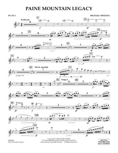 Free Sheet Music Paine Mountain Legacy Flute 1