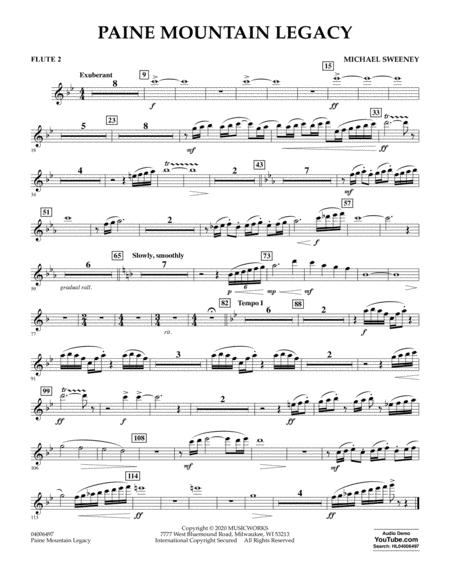 Free Sheet Music Paine Mountain Legacy Flute 2