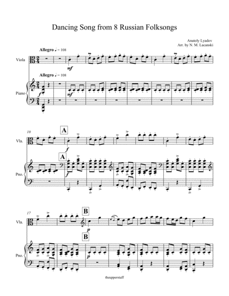 Paisiello Nel Cor Pi Non Mi Sento In A Flat Major For Voice And Piano Sheet Music