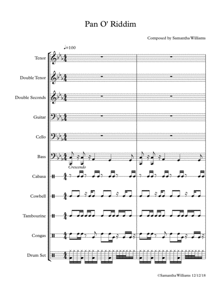 Free Sheet Music Pan O Riddim