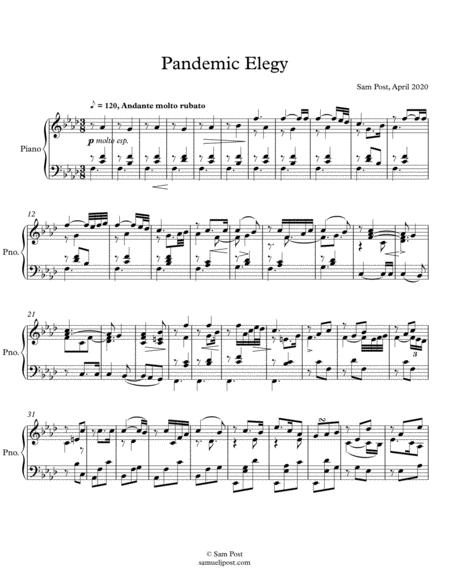 Free Sheet Music Pandemic Elegy Op 53