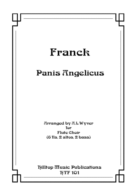 Panis Angelicus Arr Flute Choir Sheet Music