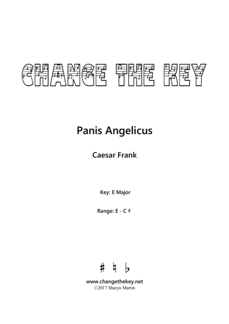 Panis Angelicus E Major Sheet Music