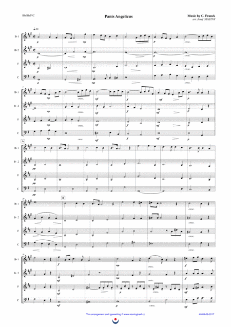 Free Sheet Music Panis Angelicus Franck