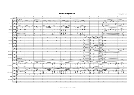 Free Sheet Music Panis Angelicus Soprano Voice With Extended Big Band