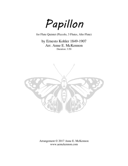 Free Sheet Music Papillon