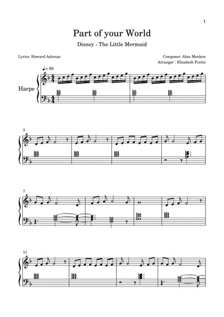 Part Of Your World The Little Mermaid Sheet Music