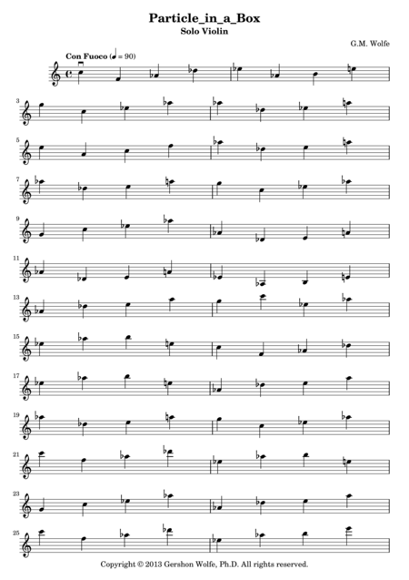 Particle In A Box Sheet Music