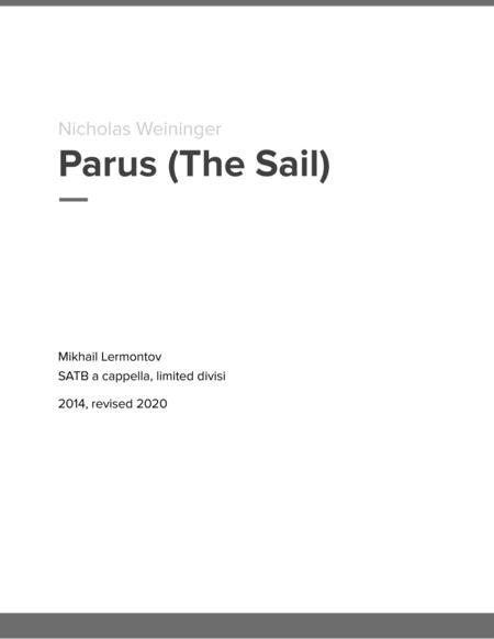 Free Sheet Music Parus The Sail